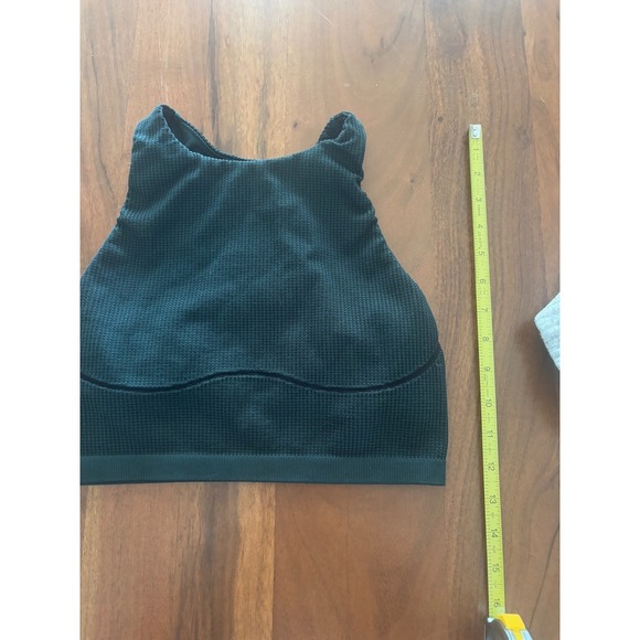 Aerie Offline Sports Bra Set 2 Gray Coffee Run Dark Green Seamless Waffle Small - Picture 6 of 12
